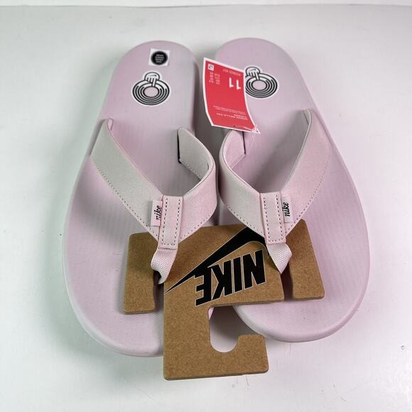 Nike Bella Kai Thong Women 11 Flip-Flop Slide Sandal AO3622 607 Barely Rose/Grey - Picture 5 of 8